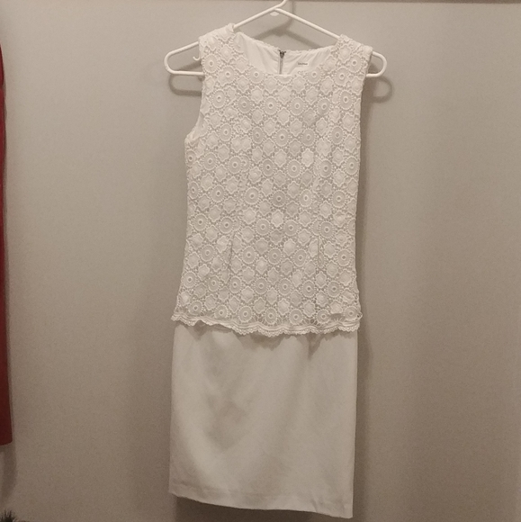 Calvin Klein white lace peplum dress - Picture 4 of 4